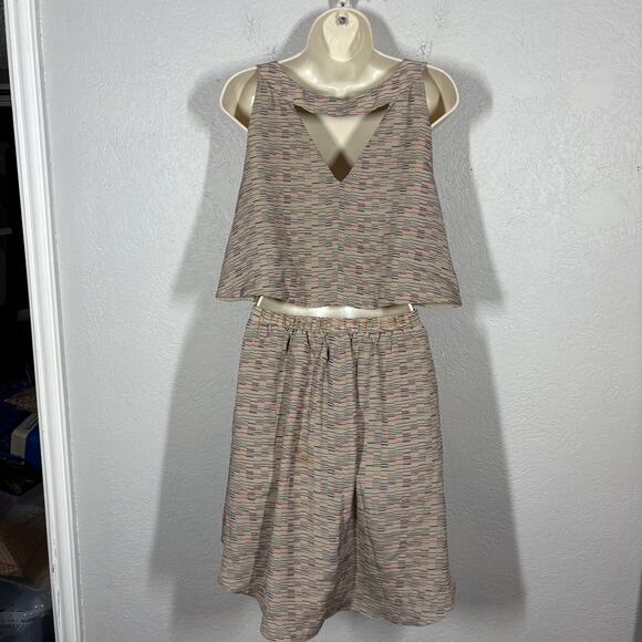 BCBGeneration Mid Mod Print Halter Dress Open Back Sleeveless Casual - M - Picture 3 of 8